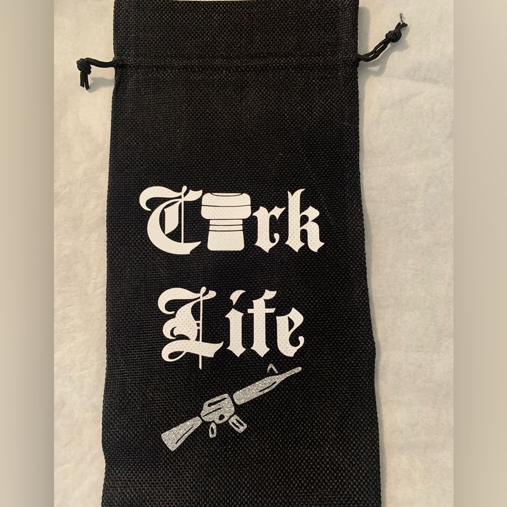 Hand designed wine bag